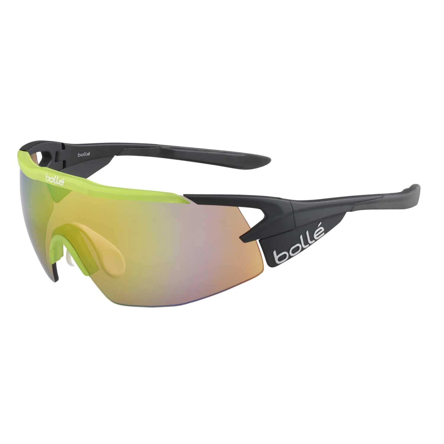 Bolle Aeromax Matte Black/Trans Green Cycling Glasses 1 Bolle Aeromax Matte Black/Trans Green Cycling Glasses
